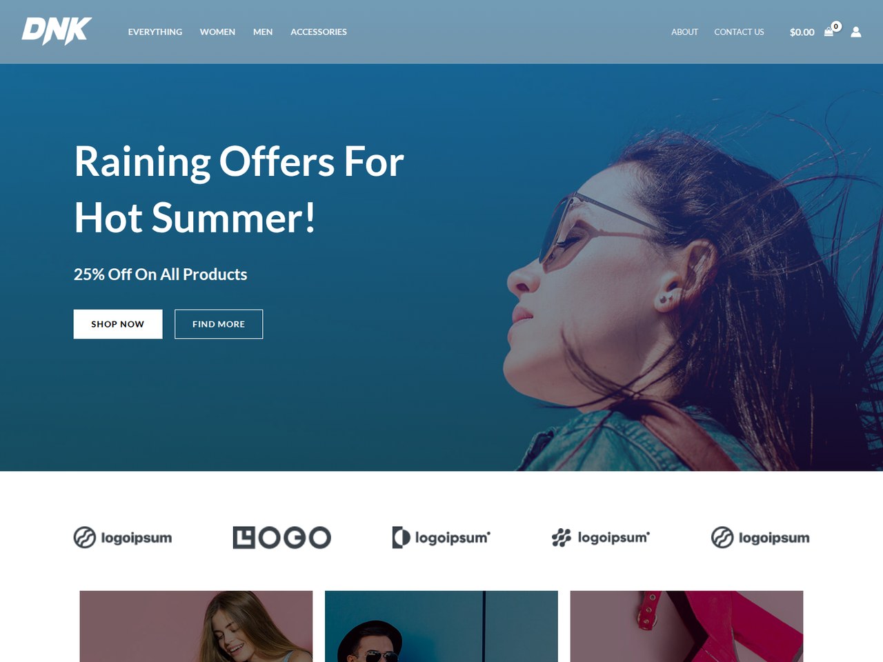 Screenshot demo toko online WooCommerce yang dibangun di WordPress